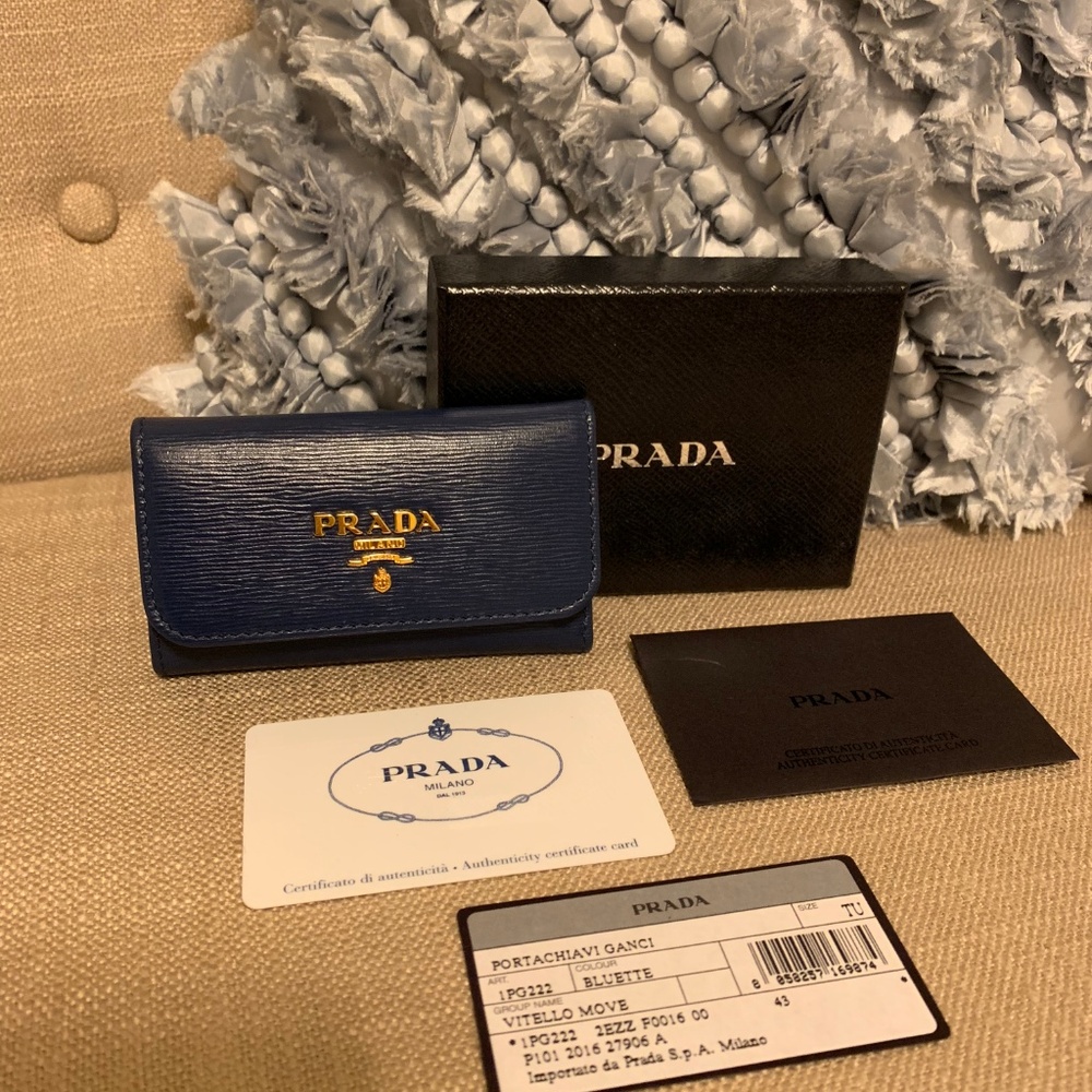 PRADA Portachiavi Ganci key holder NWT 100% Auth